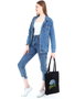 Zoozie Bags Bolso Tote Negro 35 x 40 x 8 cm en Algodón 100%